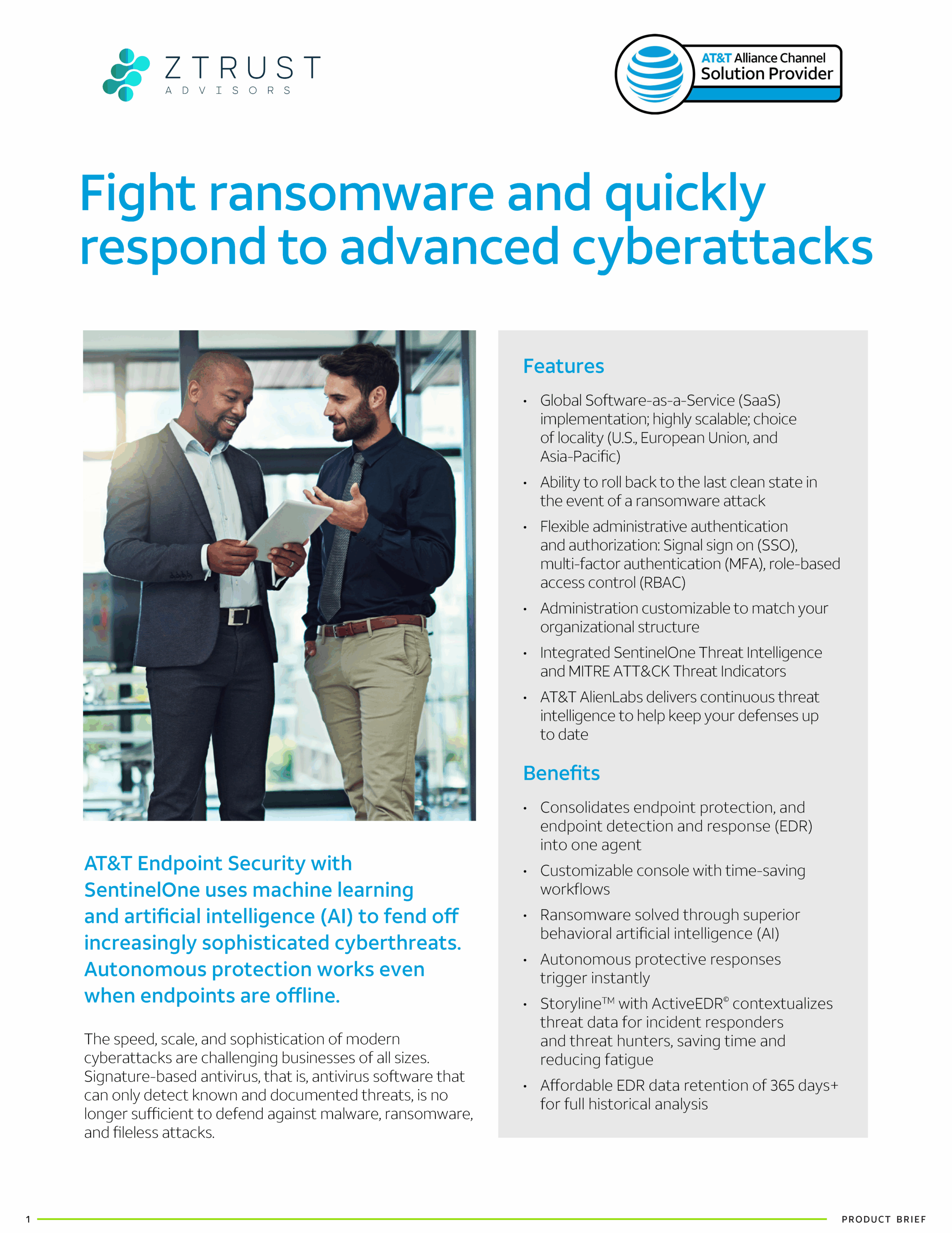 Cybersecurity solutions to fight ransomware and threats.